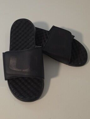 ISlide University‎ of Miami Hurricanes Blackout Slide Sandals US 11 Like New